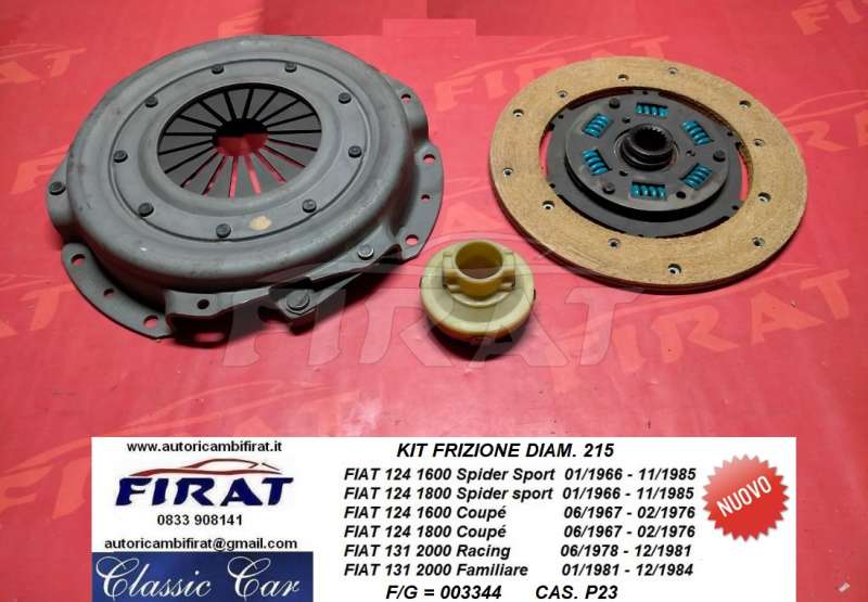 KIT FRIZIONE FIAT 124 SPORT - 131 (003344)